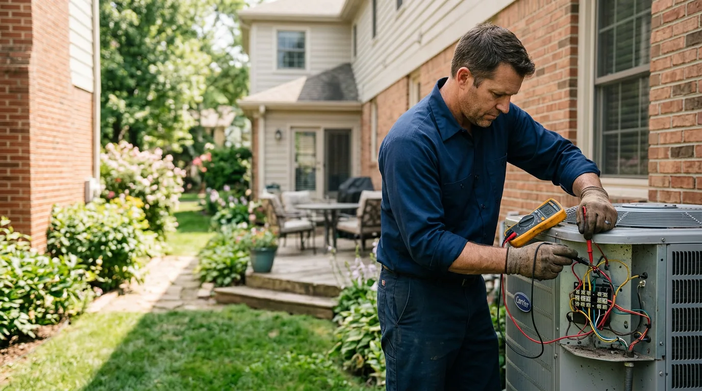 HVAC technician working near Upland, CA